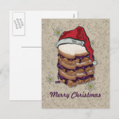 Vrolijk Kerstfeest Pindakaas en Jelly Sandwiches Feestdagenkaart (Voorkant / Achterkant)