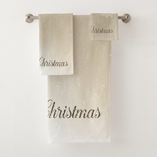 Vrolijk kerstfeest, pine Tree BranchesBalls,Snowfl Bad Handdoek (Insitu)