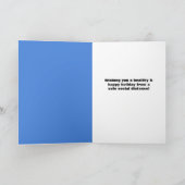 Vrolijk kerstfeest pinguïn in een paardengezichtsm feestdagen kaart (Binnen)