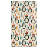 vrolijk kerstfeest | pinguïns kerst klein cadeauzakje (Achterkant)