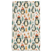 vrolijk kerstfeest |  pinguïns kerst klein cadeauzakje (Voorkant)