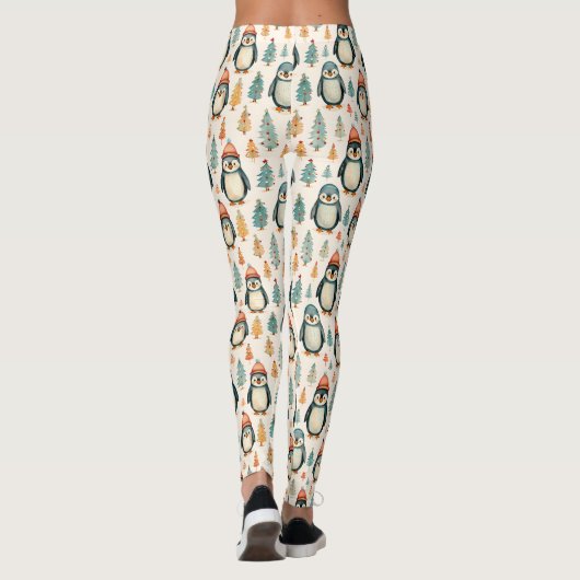 vrolijk kerstfeest | pinguïns kerst leggings (Achterkant)