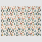 vrolijk kerstfeest |  pinguïns kerst tissuepapier (Voorkant)