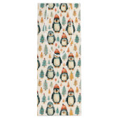 vrolijk kerstfeest |  pinguïns kerst wijn cadeautas (Achterkant)