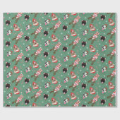 Vrolijk Kerstfeest Pit Bull Dogs Cadeaupapier (Vlak)