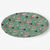 Vrolijk Kerstfeest Pit Bull Dogs Papieren Bordje (Gekanteld)