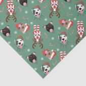 Vrolijk Kerstfeest Pit Bull Dogs Tissuepapier (Detail)