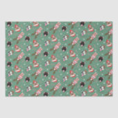 Vrolijk Kerstfeest Pit Bull Dogs Tissuepapier (Voorkant)