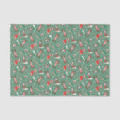 Vrolijk Kerstfeest Pit Bull Dogs Tissuepapier (Voorkant)