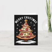 Vrolijk Kerstfeest Pizza Kerstboom Xmas Funny Piz Kaart (Voorkant)