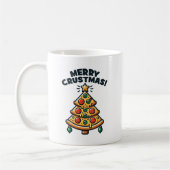 Vrolijk Kerstfeest Pizza Tree - Funny Christmas Koffiemok (Links)