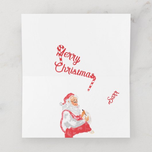 :vrolijk kerstfeest plaatskaartje (Binnenkant ongevouwen)