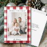vrolijk kerstfeest! Plai patroon, foto Feestdagenkaart<br><div class="desc">Klantspecifiek "Vrolijk kerstfeest" plaid-patroon,  foto vakantiekaart. Modern & eenvoudig voor papier en digitale liefhebbers in print en download.</div>