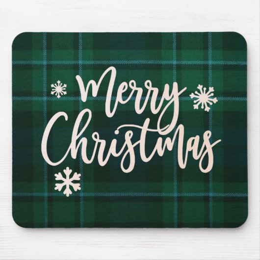 Vrolijk kerstfeest plaid mousepad muismat (Voorkant)