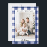 vrolijk kerstfeest! Plaid patroon, foto Feestdagenkaart<br><div class="desc">Klantspecifiek "Vrolijk kerstfeest" plaid-patroon,  foto vakantiekaart. Modern & eenvoudig voor papier en digitale liefhebbers in print en download.</div>