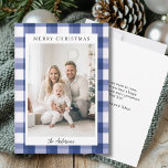 vrolijk kerstfeest! Plaid patroon, foto Feestdagenkaart<br><div class="desc">Klantspecifiek "Vrolijk kerstfeest" plaid-patroon,  foto vakantiekaart. Modern & eenvoudig voor papier en digitale liefhebbers in print en download.</div>