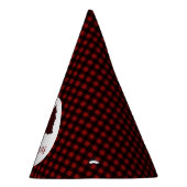 Vrolijk Kerstfeest Plaid Patroon Kerstboom Feesthoedjes (Rechts)