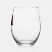 Vrolijk Kerstfeest Plaid Patroon Kerstboom Wijnglas Zonder Voet (Links)