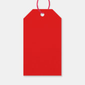 Vrolijk Kerstfeest Poinsettia Feestelijke Familief Cadeaulabel (Achterkant)