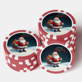 Vrolijk kerstfeest poker chips (Opstapeling)