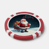 Vrolijk kerstfeest poker chips (Enkel)