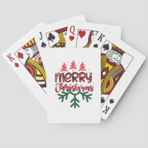 Vrolijk kerstfeest pokerkaarten