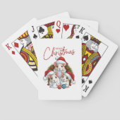 Vrolijk kerstfeest pokerkaarten (Achterkant)