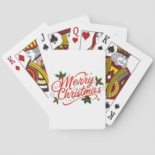 Vrolijk kerstfeest pokerkaarten (Achterkant)