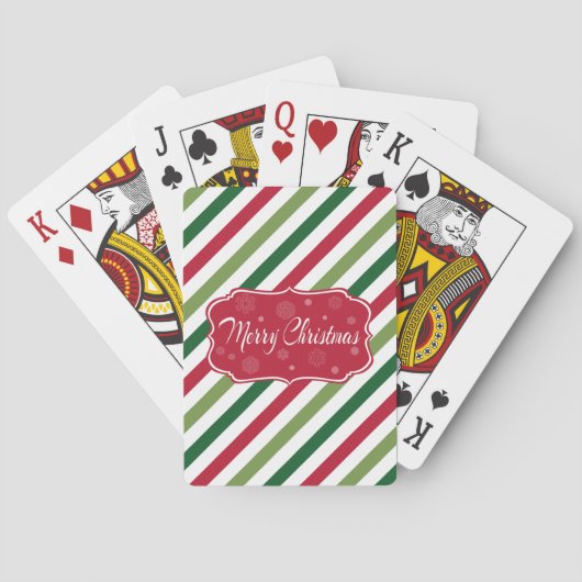 Vrolijk kerstfeest pokerkaarten (Achterkant)