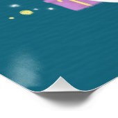 Vrolijk Kerstfeest: Polar Beer Illustration Art Perfect Poster (Hoek)