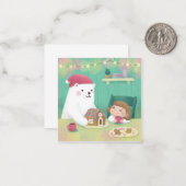 Vrolijk Kerstfeest: Polar Beer & Kind Notitiekaartje (Voorkant / Achterkant in situ)