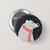 Vrolijk kerstfeest - Polar Beer Ronde Button 5,7 Cm (Voorkant /achterkant)