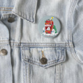Vrolijk Kerstfeest: Polar Beer & Soda Can Ronde Button 5,7 Cm (In situ)
