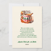 Vrolijk Kerstfeest Ponche & Churros Roze Mexicaans Feestdagenkaart (Achterkant)