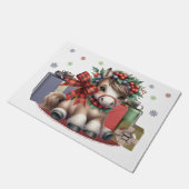 Vrolijk kerstfeest Pony Deurmat (Schuin)