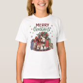 Vrolijk kerstfeest Pony T-shirt (Voorkant)