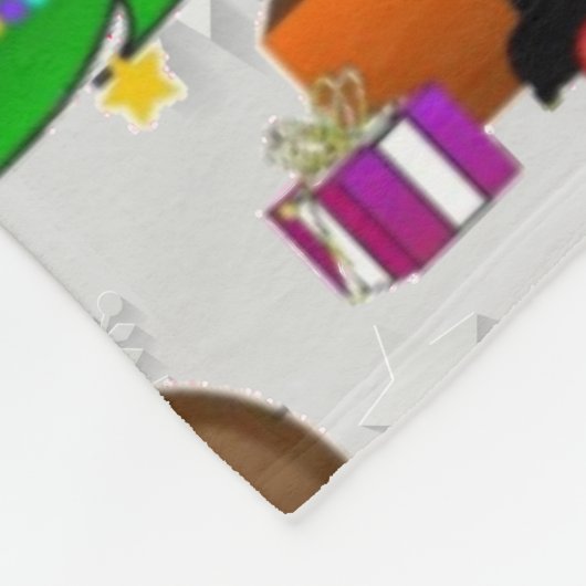 vrolijk kerstfeest poo emoji blanket fleece deken (Hoek)