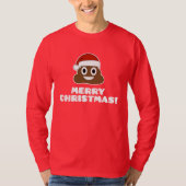 Vrolijk kerstfeest Poo Emoji T-shirt (Voorkant)