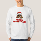 Vrolijk kerstfeest Poo Emoji T-shirt (Voorkant)
