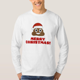 Vrolijk kerstfeest Poo Emoji T-shirt