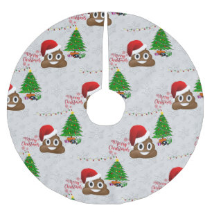 vrolijk kerstfeest poo emoji tree skirt kerstboom rok
