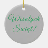 Vrolijk kerstfeest - Pools Keramisch Ornament (Achterkant)