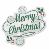 Vrolijk kerstfeest populair vakantieontwerp sticker (Voorkant)