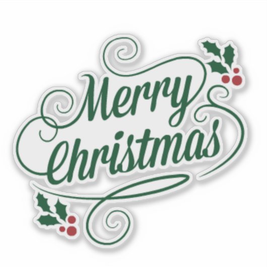 Vrolijk kerstfeest populair vakantieontwerp sticker (Voorkant)