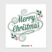 Vrolijk kerstfeest populair vakantieontwerp sticker (Vel)