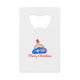 Vrolijk Kerstfeest - Positieve Energie - Regenboog Creditkaart Flessenopener