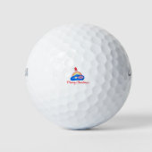 Vrolijk Kerstfeest - Positieve Energie - Regenboog Golfballen (Voorkant)