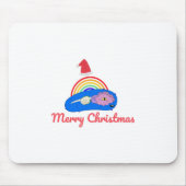 Vrolijk Kerstfeest - Positieve Energie - Regenboog Muismat (Voorkant)