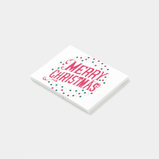 Vrolijk kerstfeest post-it® notes (Schuin)