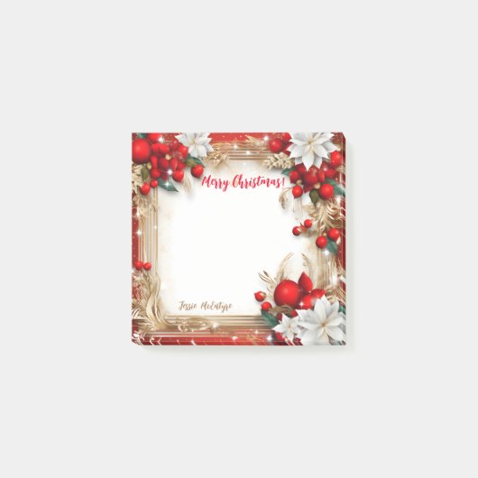 Vrolijk kerstfeest post-it® notes (Voorkant)